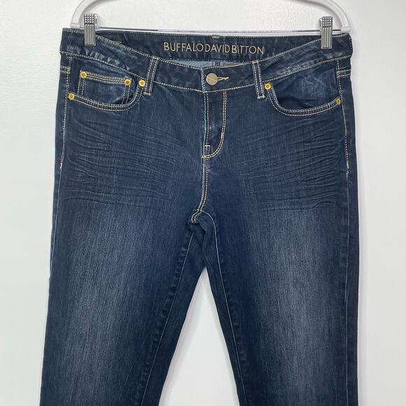 Buffalo David Bitton Jeans Fellow Skinny Stretch Mid Rise Denim Dark Wash 31 - Picture 2 of 13